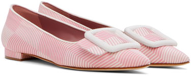 Doplnky Manolo Blahnik Manolo Blahnik Maysale Buckle Ballerina Flats Ružová | 124-2513-0003, 3