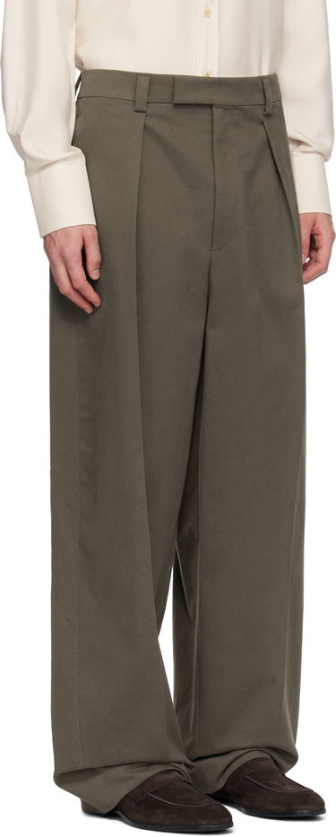 Nohavice FERRAGAMO Ferragamo Inverted Pleats Trousers Zelené | 782861, 1