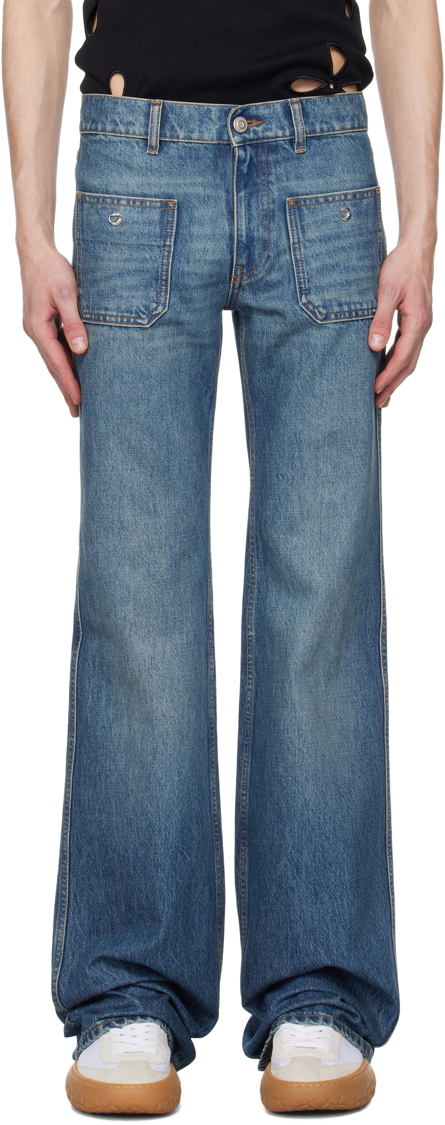 Džínsy Coperni Coperni Four Pocket Straight Leg Jeans Modrá | COPP108F2014MEN, 0