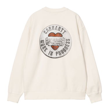 Mikina Carhartt WIP Women's Button Sweatshirt Biela | I034721_9, 1