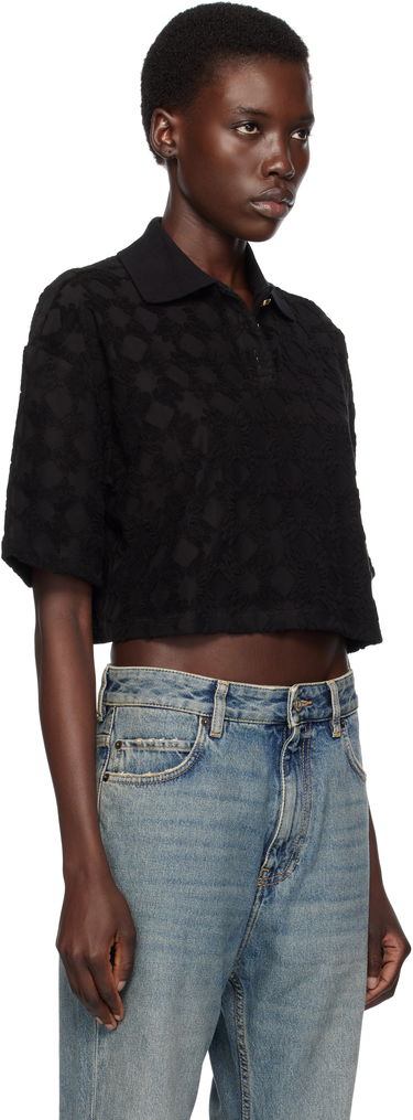 Polo tričko AMIRI AMIRI MA Quad Toweling Cropped Polo Čierna | AWJYPO1009, 1