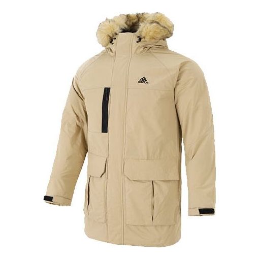 Parka adidas Originals Hooded Down Parka Jacket Béžová | H20766, 0