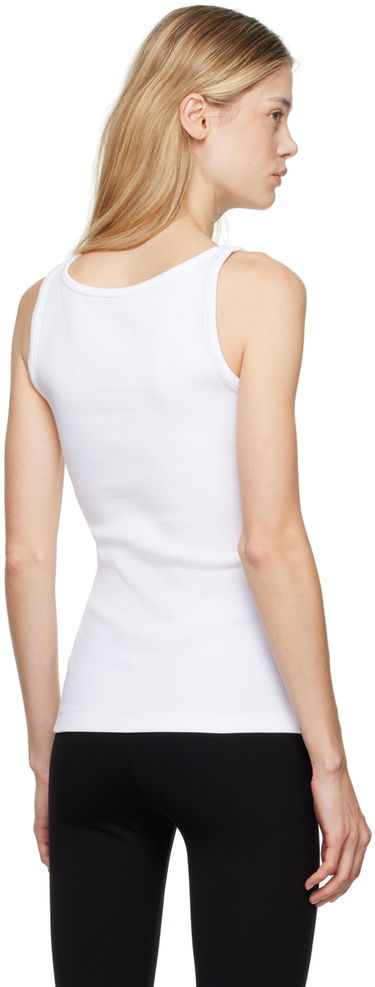 Tielko Versace Slim-Fit Ribbed Tank Top Biela | 1017003-1A12060-1W000, 2