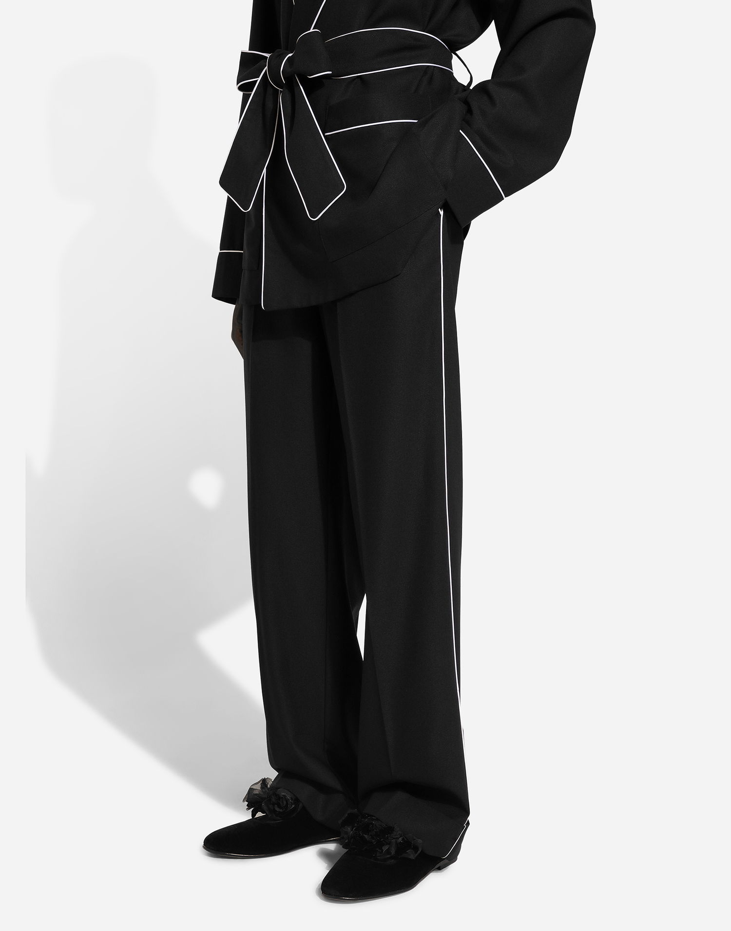 Nohavice Dolce & Gabbana Wool Pants Čierna | GP073TFU2SBN0000, 1