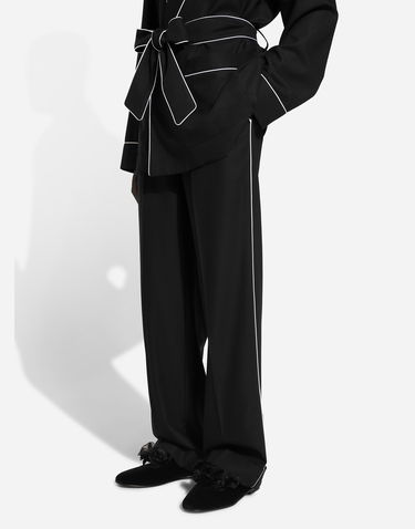 Nohavice Dolce & Gabbana Wool Pants Čierna | GP073TFU2SBN0000, 1