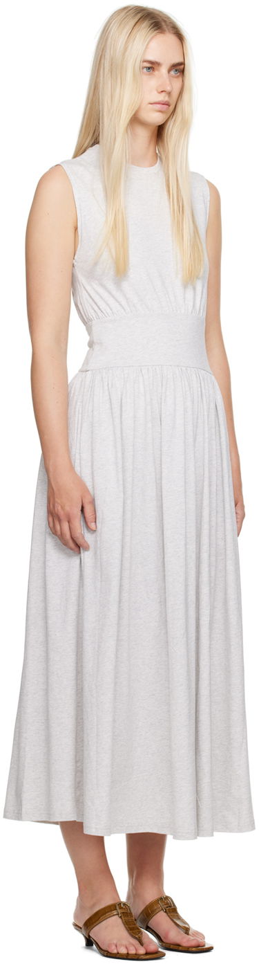 Šaty TOTEME Totême Tee Midi Dress Šedá | 242-WRD1783-FB0245, 1