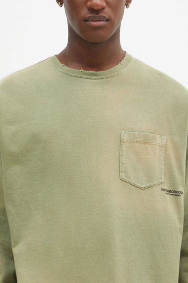 Tričko Neighborhood NEIGHBORHOOD Long Sleeve T-Shirt Zelené | 242FPNH.CSM15, 3