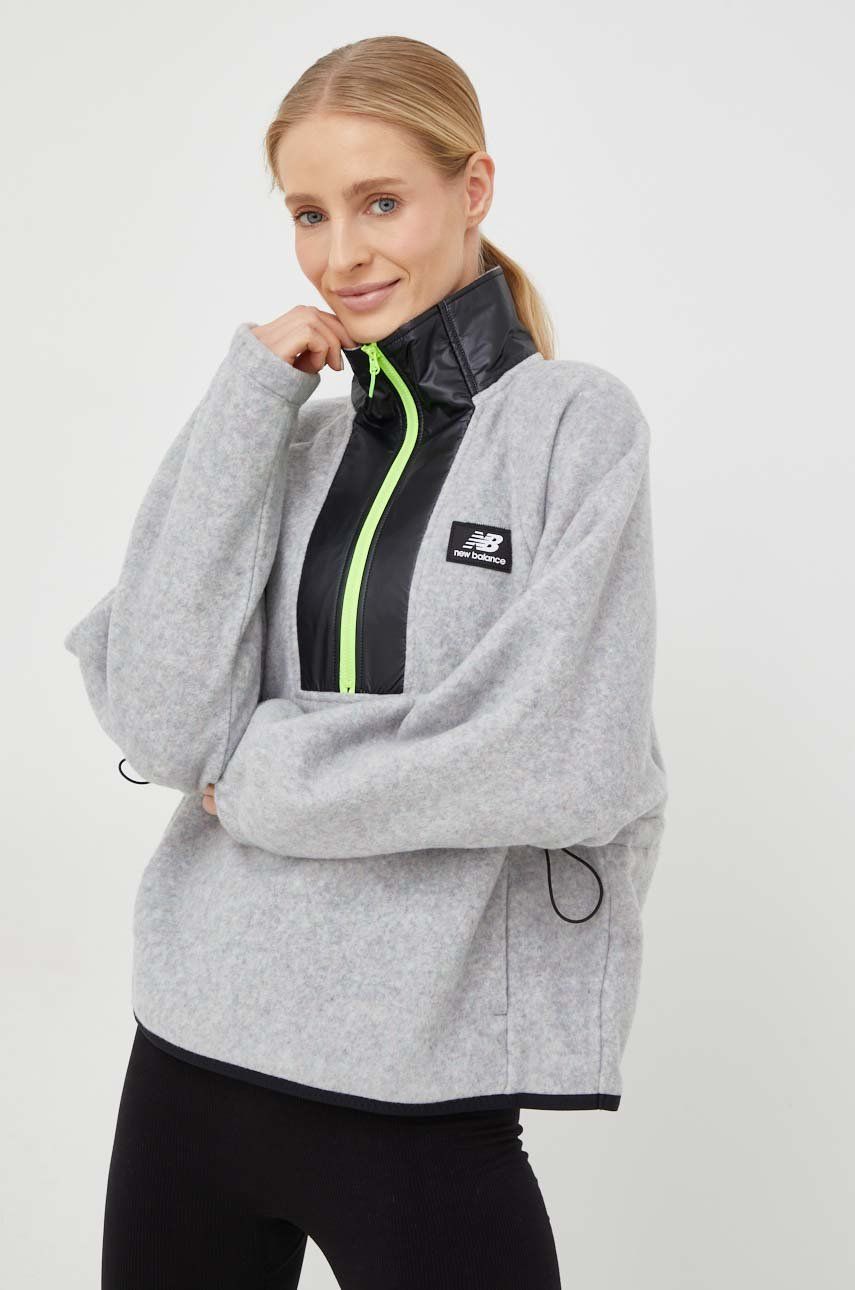 Mikina New Balance AT Spinnex Fleece Layer Šedá | WT23522GML, 0