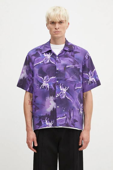 Košeľa Aries Aries Pegasus Hawaiian Relaxed Shirt With Classic Collar Fialová | AR4010402, 0
