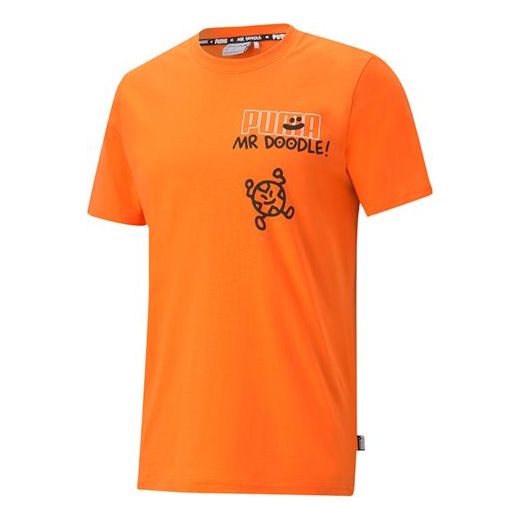 Tričko Puma Mr Doodle Relaxed Fit Graphic Print T-Shirt Oranžová | 598649-97