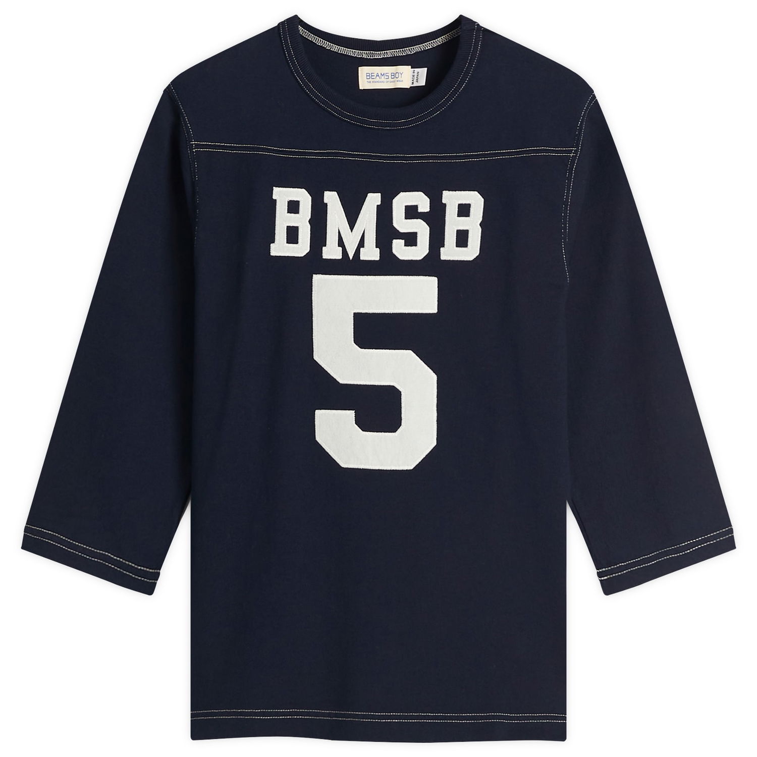 Tričko BEAMS Beams Boy 3/4 Sleeve Football T-Shirt Navy | 13140337101-79, 0