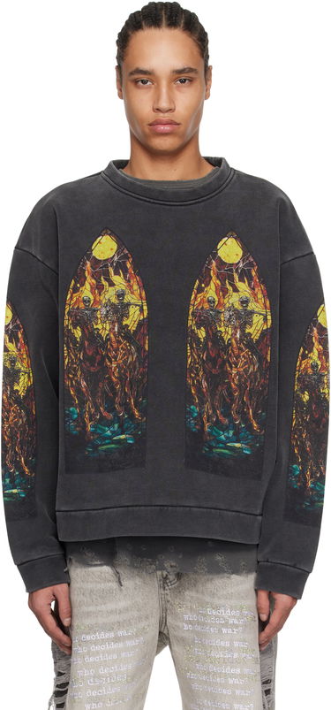 Sveter Who Decides War Who Decides War Anvil Crewneck Sweater Čierna | 1110010030SS25, 0