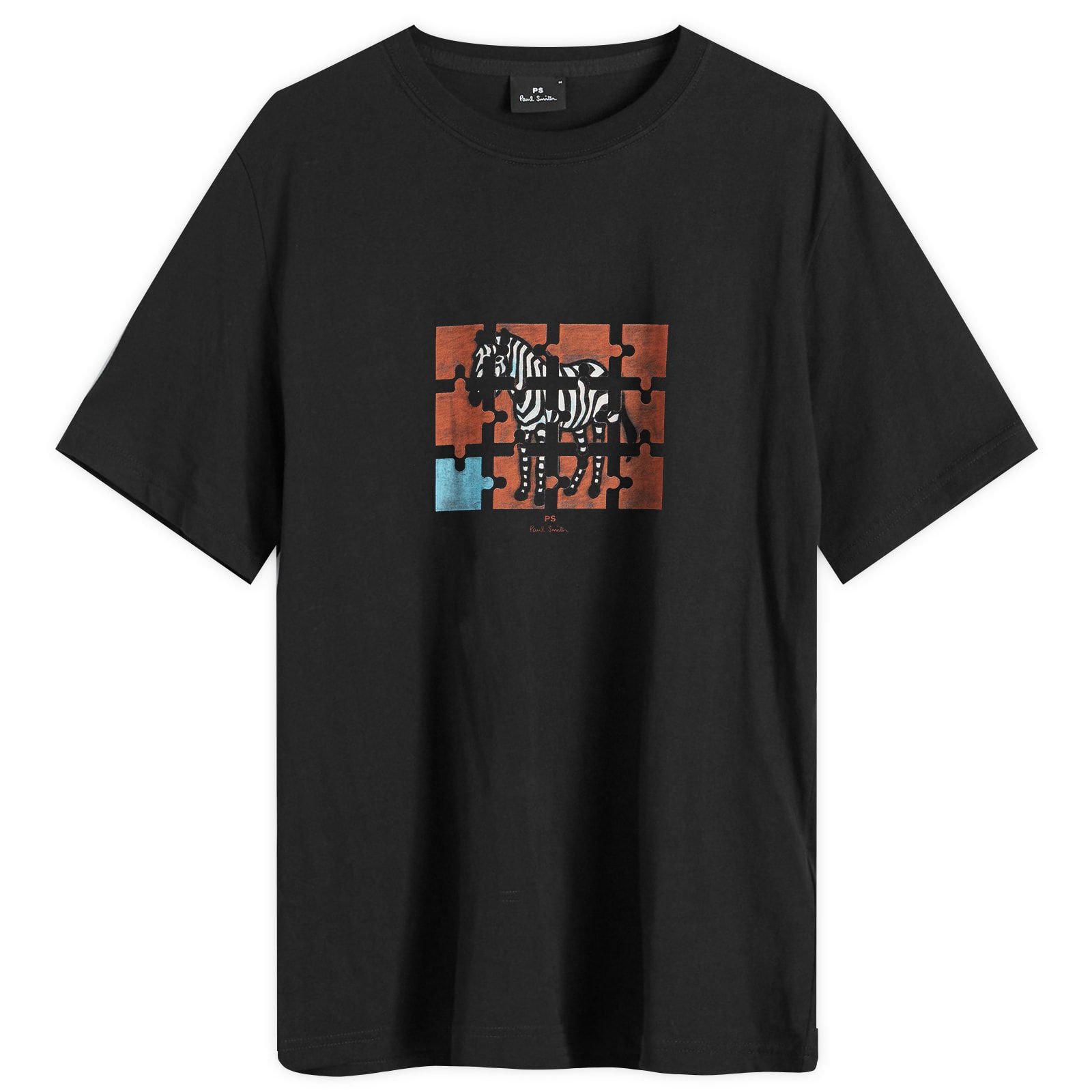 Paul Smith Men's Jigsaw Zebra Graphic Tee, Size Large