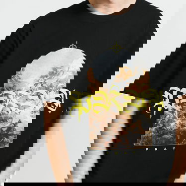 Tričko Urban Classics Pray Painting Oversize Tee Čierna | MT1801 Black, 1