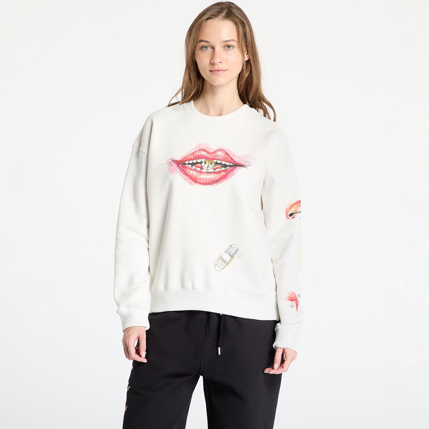 Mikina Footshop FTSHP x Kurňavka Crewneck Sweatshirt Biela | FTSHP_477, 1
