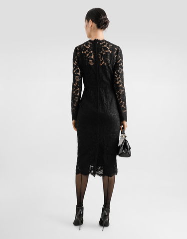 Šaty Dolce & Gabbana Dolce & Gabbana Lace Midi Dress 42 Čierna | F6M0DTHLM7LN0000, 2