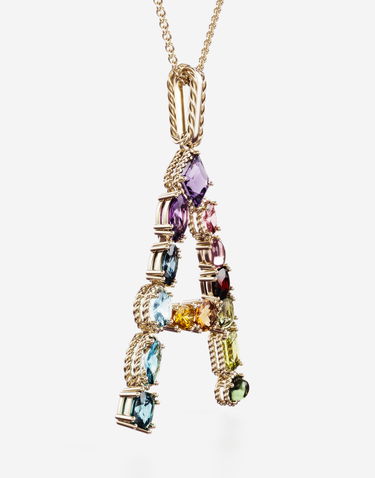 Náhrdelník Dolce & Gabbana Rainbow Alphabet "A" Pendant Necklace Rôznofarebný | WAMR2GWMIXAZOO00, 2