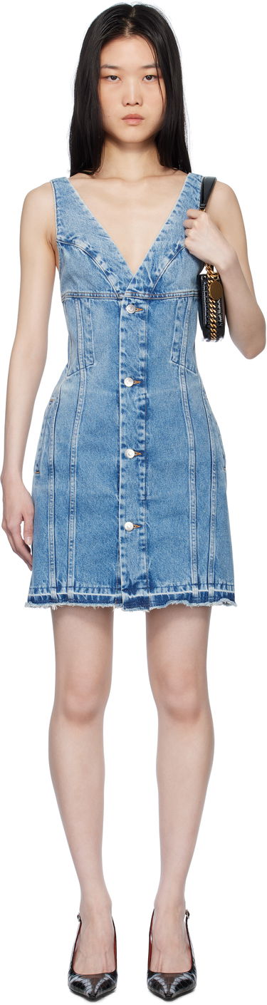Šaty Stella McCartney Stella McCartney Vintage Wash Denim Minidress Modrá | 6D03553SQH05, 0