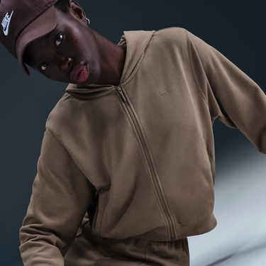 Mikina Nike Sportswear Chill Terry Full-Zip Hoodie Hnedá | FN2415-233, 2