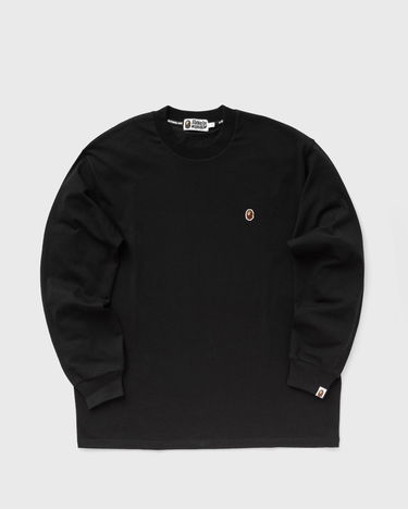 Tričko BAPE ONE POINT APE HEAD Relaxed Fit Longsleeve T-Shirt Čierna | 001LTK801305MBLK, 0