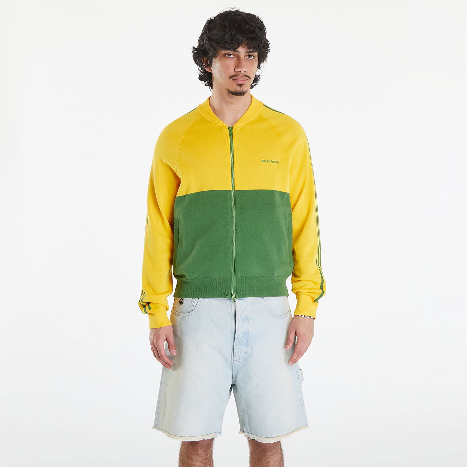 Mikina adidas Originals Wales Bonner x Knit Sweatshirt Bold Gold/ Crew Green Žltá | IW1174, 0