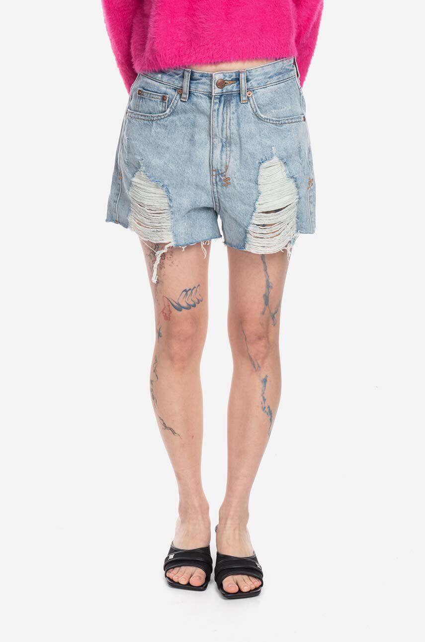 Šortky Ksubi High Waist Distressed Denim Shorts Modrá | 5000004525, 0