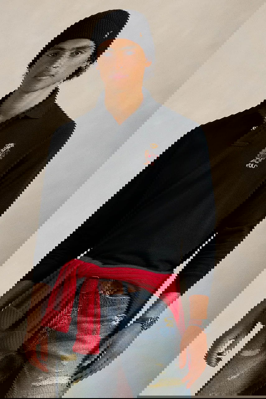 Polo tričko Polo by Ralph Lauren Polo Bear Long Sleeve Polo Shirt Čierna | 710981793, 0