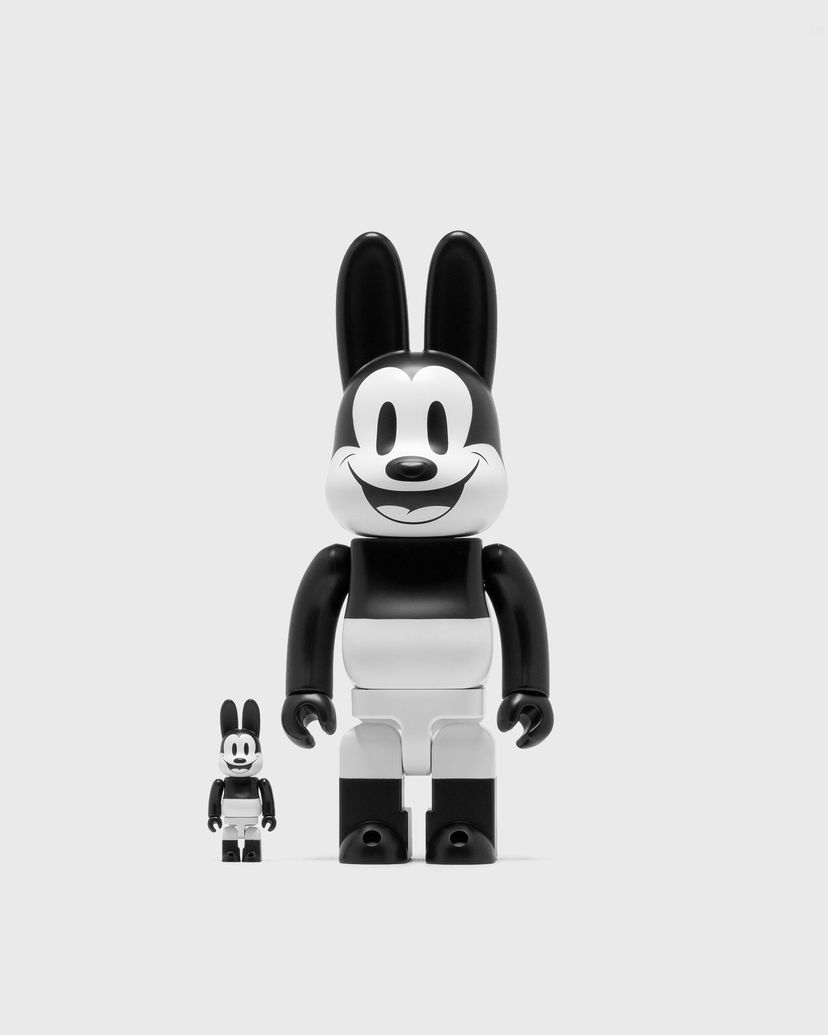 Zberateľské Medicom Toy MEDICOM RABBRICK OSWALD THE LUCKY RABBIT 100% & 400% BE@RBRICK Set Čierna | MED1306