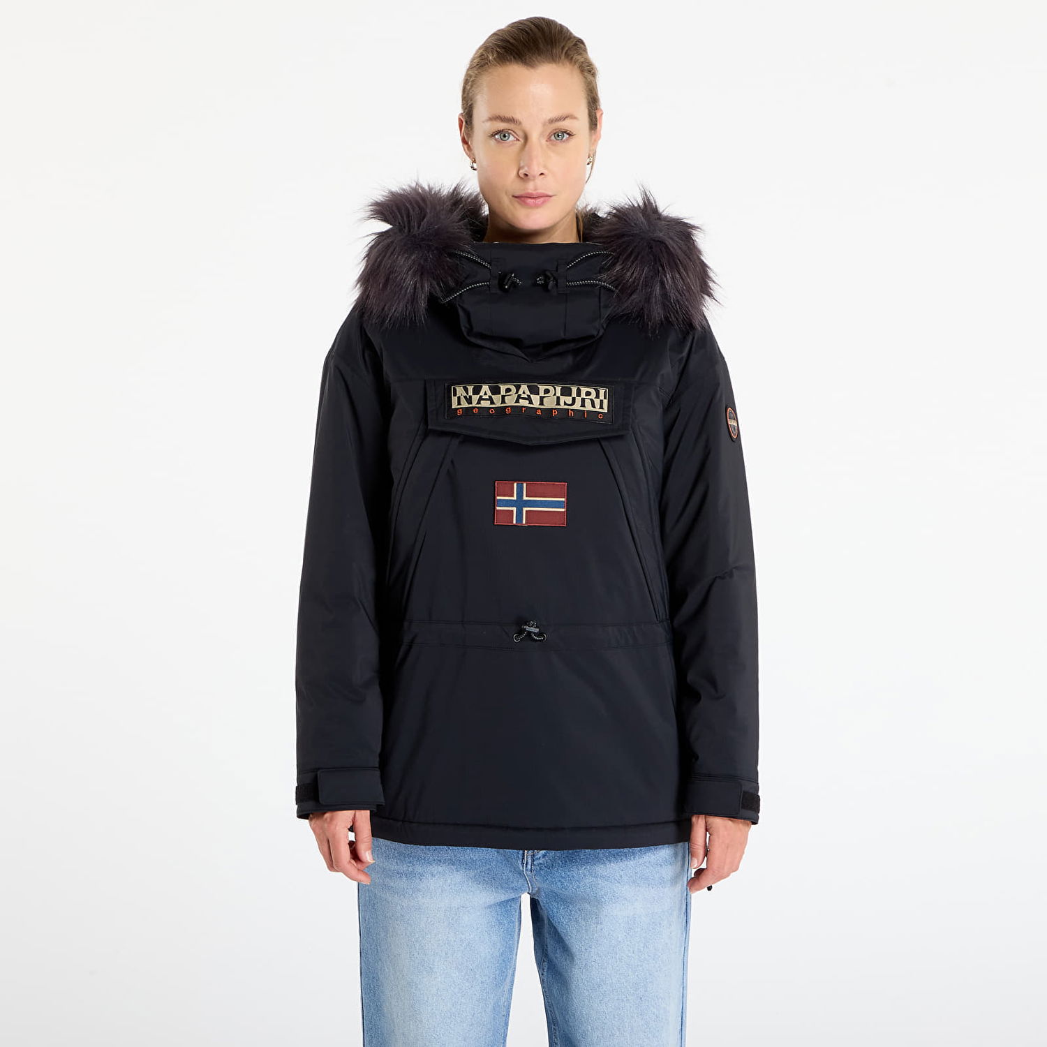 Parka Napapijri Faux Fur Hooded Winter Anorak Skidoo 2.0 XS Čierna | NP0A4I5F0411, 0