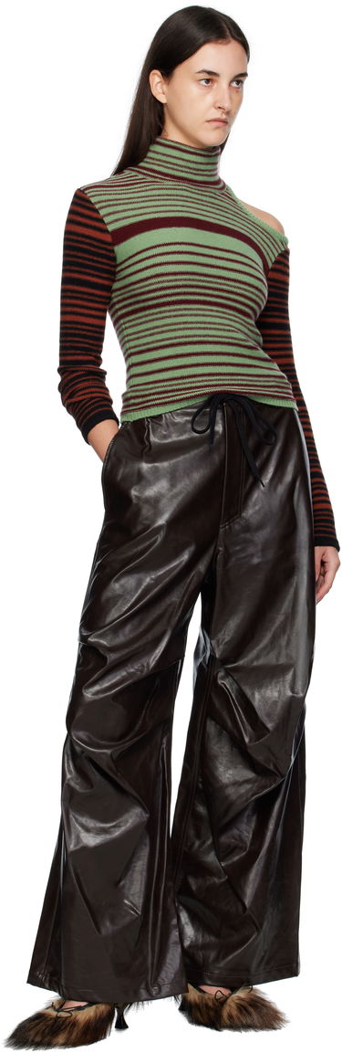 Sveter Andersson Bell Andersson Bell Elodie Multi Stripe Cut-Out Turtleneck Zelené | atb1356w, 3