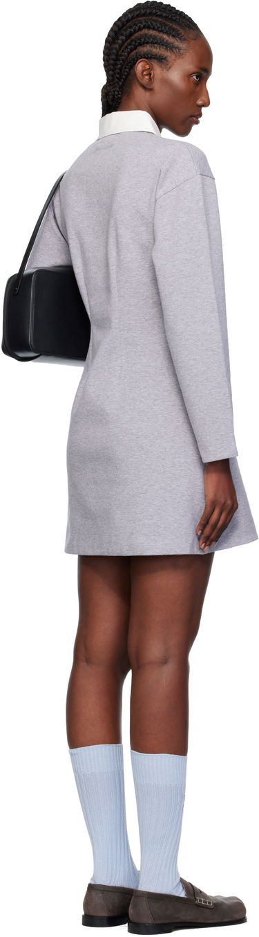Šaty JW Anderson JW Anderson Long Sleeve Polo Midi Dress Šedá | JD0047-PG1845, 2