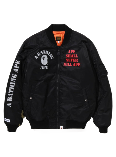 Tričko BAPE Stencil Loose Fit MA-1 Jacket Čierna | 1I80-141-007
