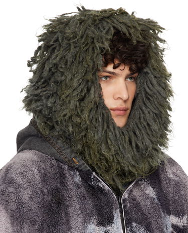 Bomber bunda Diesel Furry Snood Scarf Šedá | A17233 0DBDJ, 3