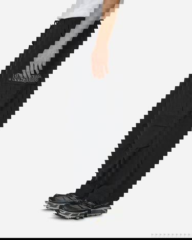 Cargo nohavice Pleasures Visitor Wide Cargo Pants Čierna | 9010400 BLACK, 2