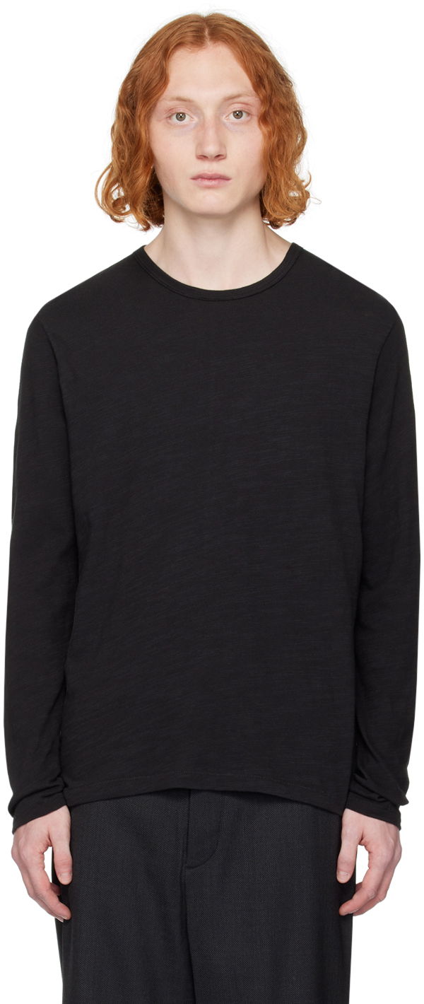 Tričko rag & bone Rag & Bone Classic Flame Long Sleeve T-Shirt Čierna | MBC20PT176JT75, 0
