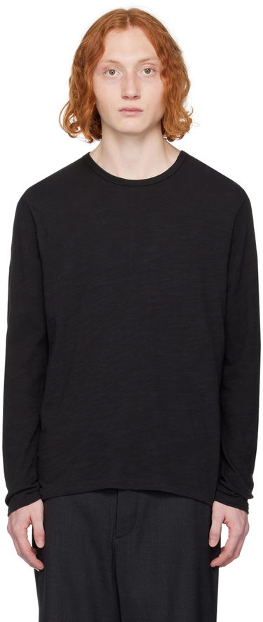 Tričko rag & bone Rag & Bone Classic Flame Long Sleeve T-Shirt Čierna | MBC20PT176JT75, 0