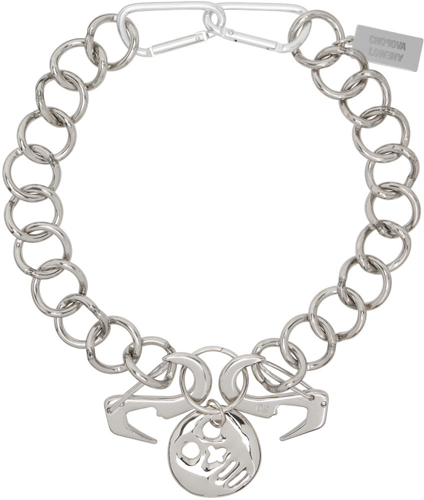 Náhrdelník Chopova Lowena Big Curb Chain Necklace with Charms Metalická | 6530, 0