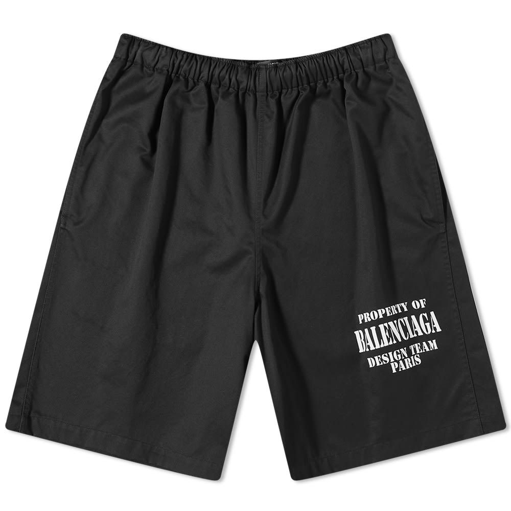 Šortky Balenciaga Property Of Logo Short Black Čierna | 704718-TKP24-1000, 0