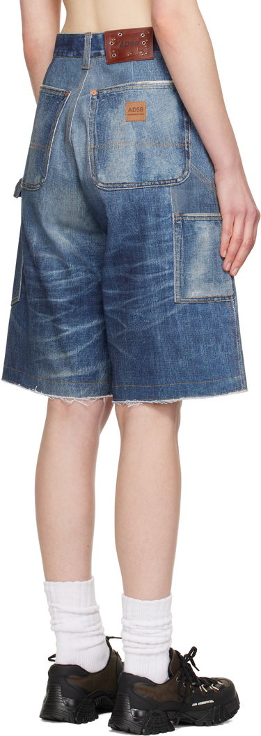 Šortky Andersson Bell Andersson Bell Trompe L'oeil Double-Knee Denim Shorts Modrá | apa786u, 2