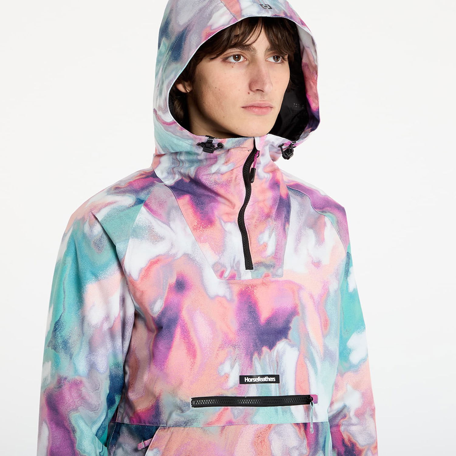 Bunda Horsefeathers Fiora Swirl Print Hooded Anorak Jacket Rôznofarebný | OW230A, 1