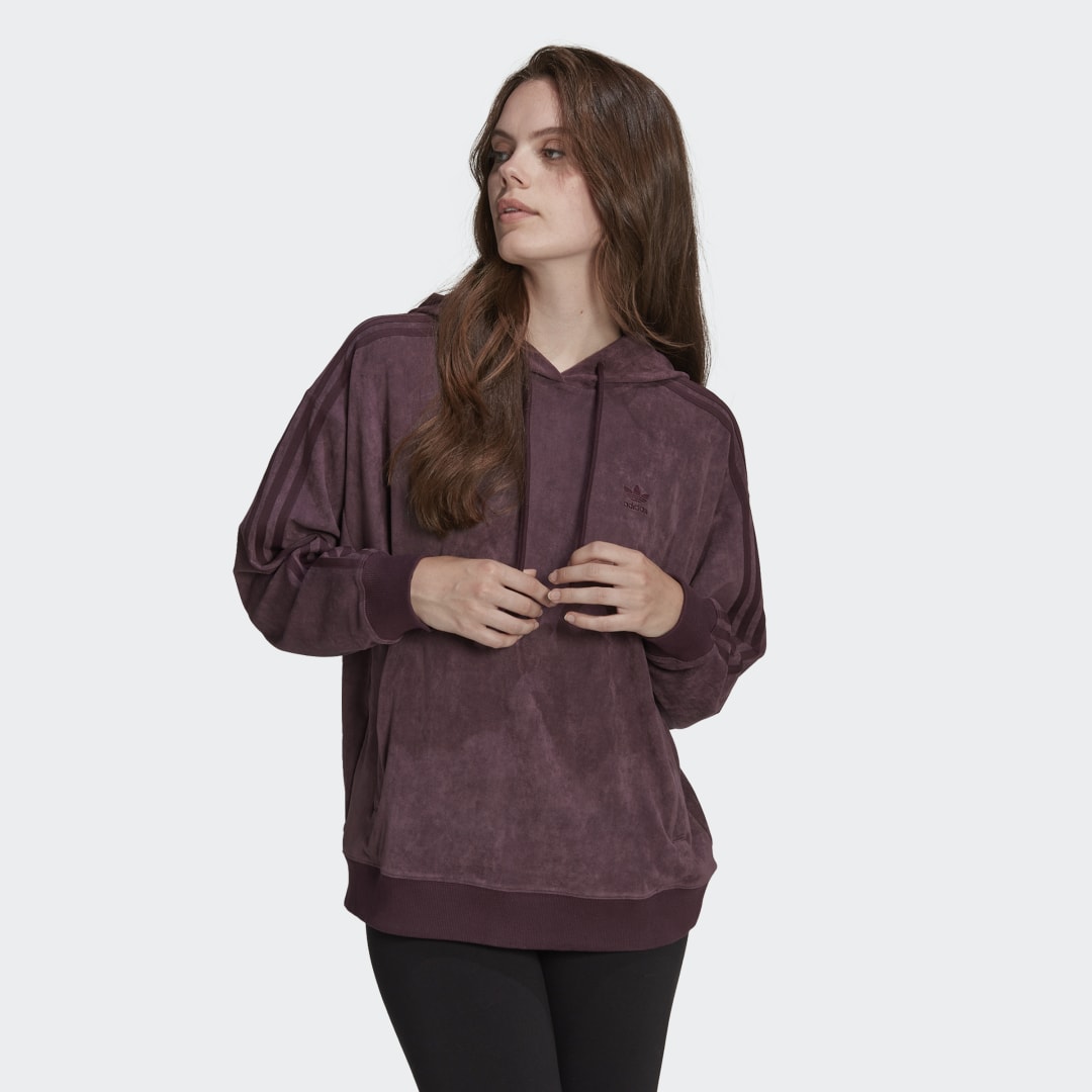 Mikina adidas Performance Adicolor Classics Suede Hoodie Vínová | HM1695, 0