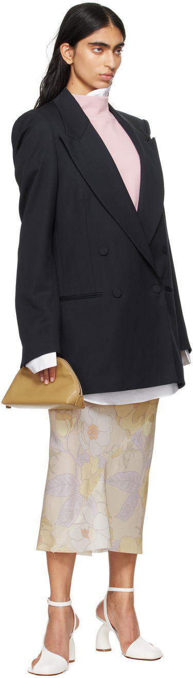 Bunda Dries Van Noten Dries Van Noten Double-Breasted Wool Blazer Navy | 242-010406-9146, 3