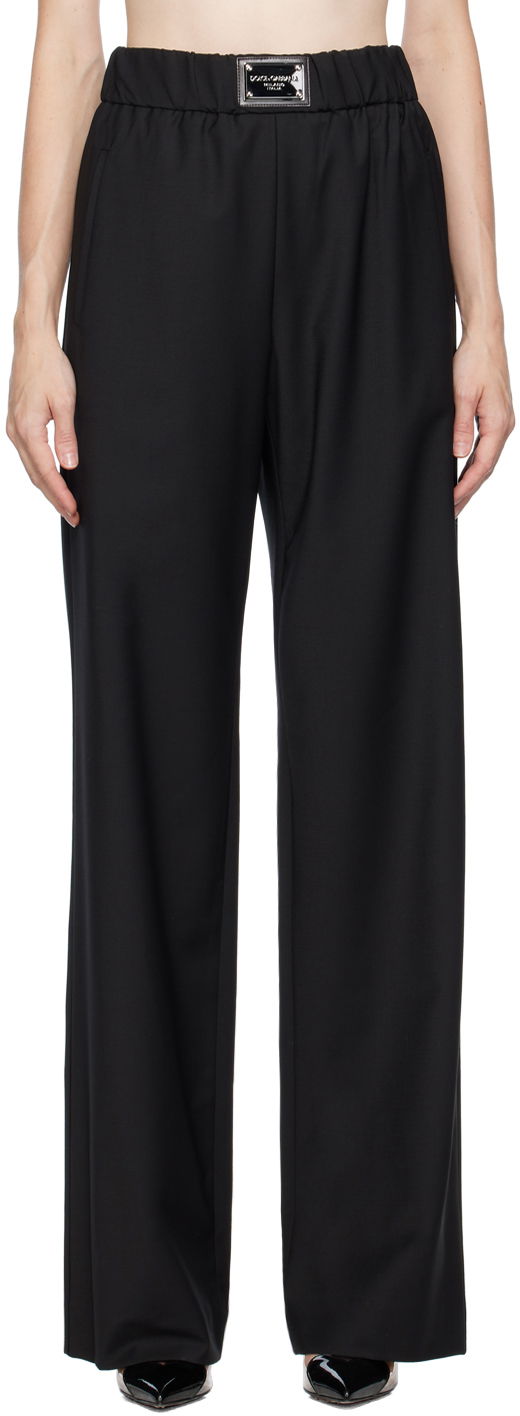 Nohavice Dolce & Gabbana Black Gathered Trousers Čierna | FTCZJT GDBWS, 0