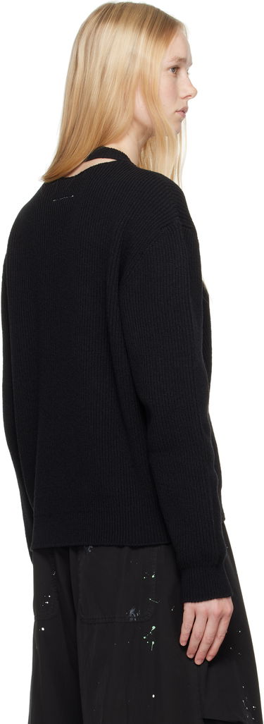 Sveter Maison Margiela MM6 Maison Margiela Numeric Knit Sweater Čierna | SH2HL0022 M13124, 2