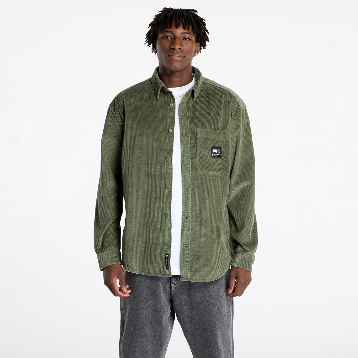 Košeľa Tommy Hilfiger Corduroy Relaxed Fit Shirt Green Zelené | DM0DM19660 M12, 0