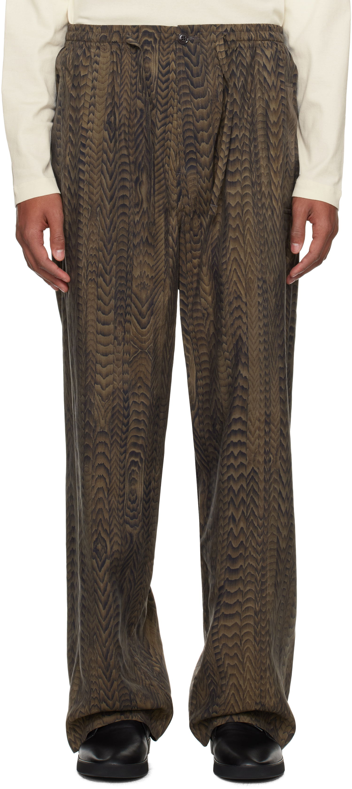 Nohavice LEMAIRE Printed Pyjama Pants Zelené | PA1160 LF1323, 0
