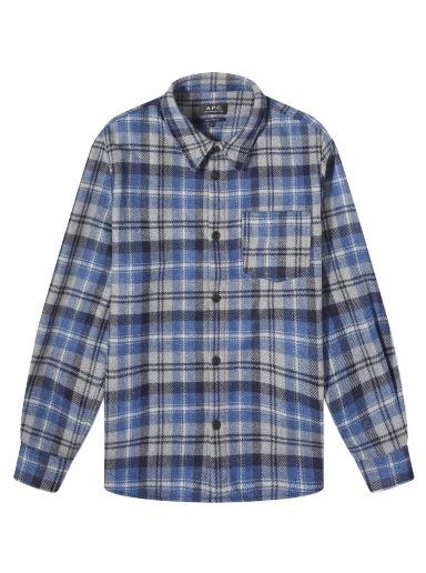 Košeľa A.P.C. Valerian Check Overshirt Modrá | WOAPS-H02764-IAA