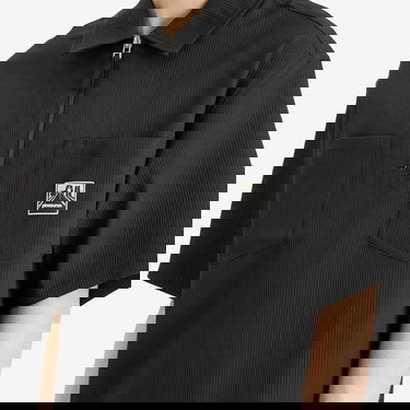 Polo tričko Pleasures Electron Half Zip Shirt Čierna | P25SP023-BLK, 5