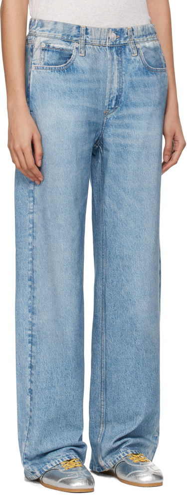 Džínsy rag & bone Miramar Terry Wide-Leg Lounge Pants Modrá | WCW24F70028202, 1