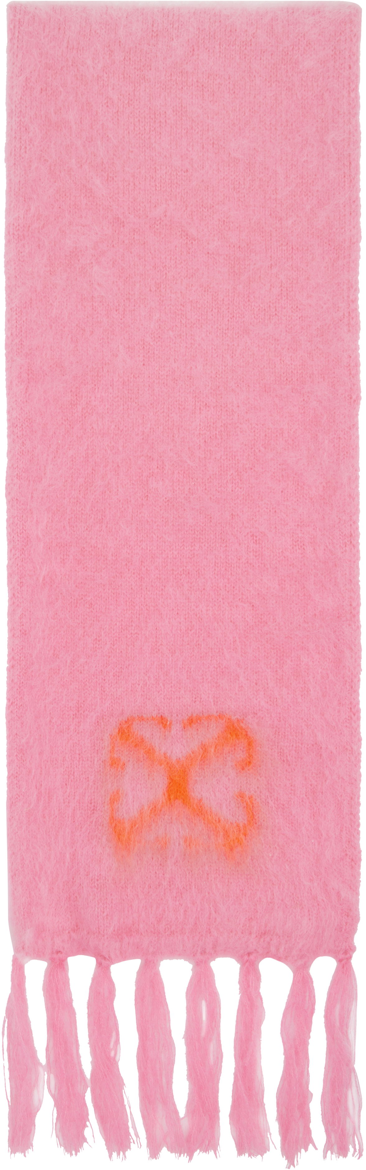 Šál Off-White Mohair Scarf with Fringe Ružová | OWMA046F24KNI0013B21, 0